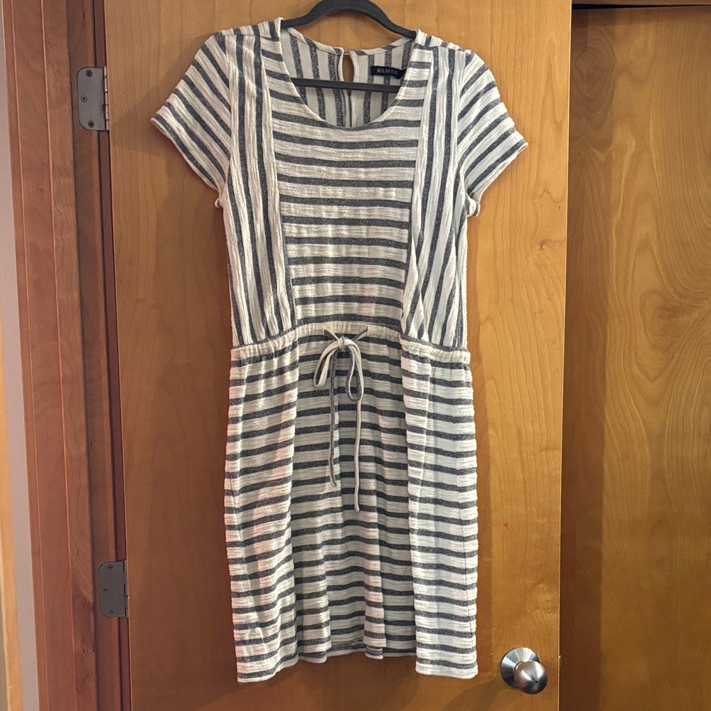 Mikarose Striped Black and white Mini Dress